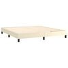 vidaXL Cama com molas/colch&atilde;o 180x200 cm couro artificial cor creme