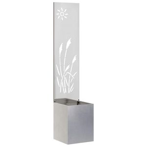 vidaXL Tela de Privacidade para Jardim Fretwork Prata 32 x 32 x 150 cm