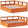 vidaXL Cama com estante sem colch&atilde;o 160x200 cm pinho maci&ccedil;o