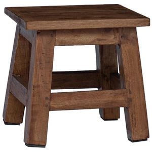 vidaXL Banqueta Natural 26 x 26 x 26 cm Madeira de Mogno