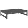 vidaXL Apoio de pés para jardim 120x80 cm pinho maciço cinzento