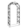 vidaXL Arco de jardim 116x45x240 cm a&ccedil;o preto