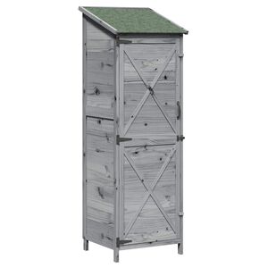 vidaXL Galp&atilde;o de Jardim Cinzento 59,5 x 56 x 176,5 cm