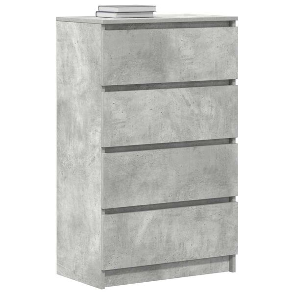 vidaXL Aparador 60x35x98,5 cm madeira processada cinza cimento