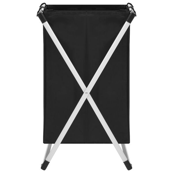 vidaXL Separador de roupa suja de 2 sec&ccedil;&otilde;es preto