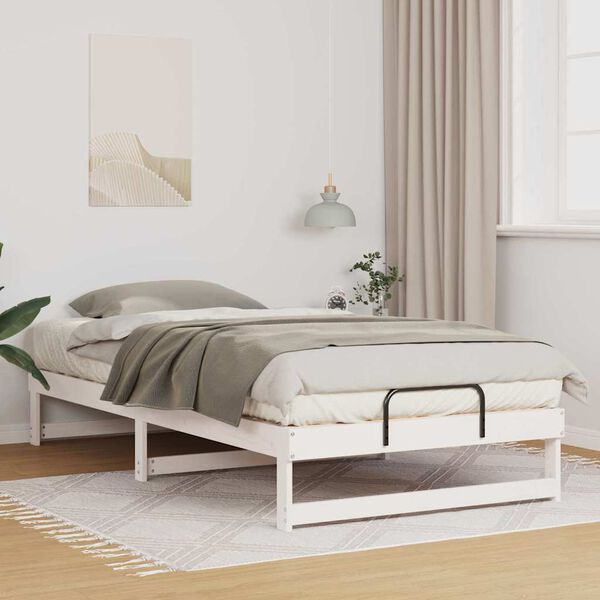 vidaXL Estrutura da Cama Branco 100 x 210 cm
