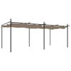 vidaXL P&eacute;rgola com toldo retr&aacute;til 589x292x230 cm cor cinza-acastanhado
