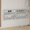 vidaXL Sapateiras de parede 2 pcs 80x18x60 cm contrapl. cinza cimento