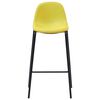vidaXL 3 pcs conjunto de bar tecido amarelo
