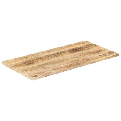 vidaXL Tampo de mesa madeira de mangueira maciça 25-27 mm 100x60 cm