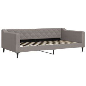 vidaXL Sof&aacute;-cama 100x200 cm tecido cinzento-acastanhado