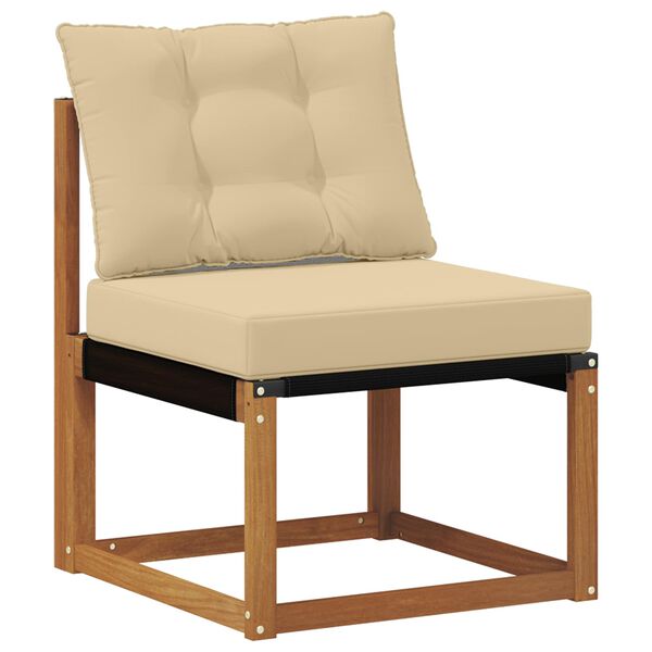 vidaXL Conjunto de Sof&aacute;s para Exterior 3 pcs Natural e Bege