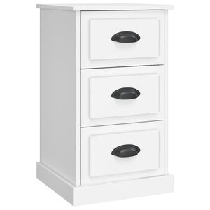 vidaXL Mesa de cabeceira 39x39x67 cm derivados de madeira branco