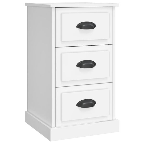 vidaXL Mesa de cabeceira 39x39x67 cm derivados de madeira branco