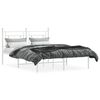 vidaXL Estrutura de cama com cabeceira 140x190 cm metal branco