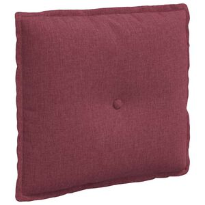 vidaXL Travesseiro para Costas Vinho Vermelho 50 x 19 x 45 cm tecido