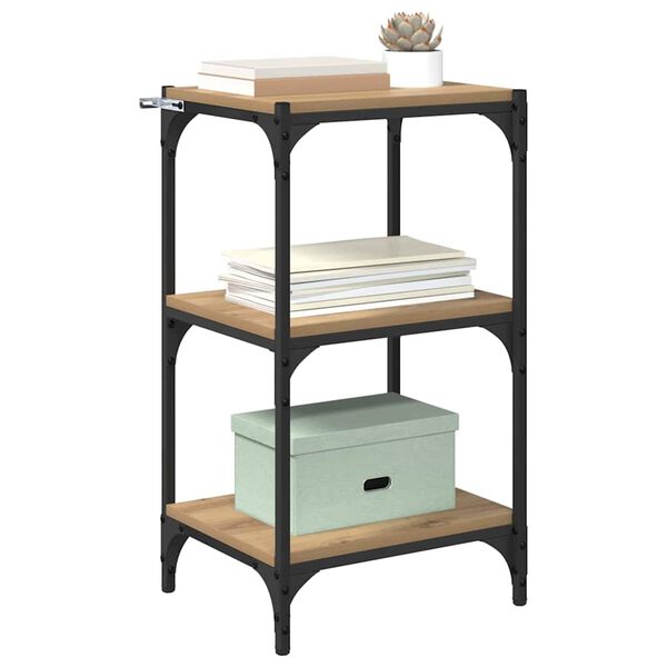 vidaXL Gabinete de Livros carvalho artisiano 40 x 33 x 70,5 cm