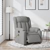 vidaXL Poltrona de massagens reclinável elétrica tecido cinzento-claro