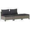 vidaXL 9 pcs conjunto lounge de jardim c/ almofad&otilde;es vime PE cinzento