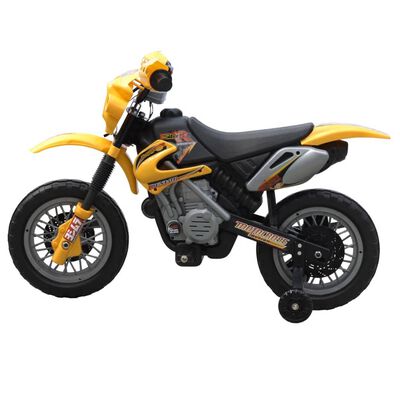 vidaXL Motocicleta para crianças amarelo e preto