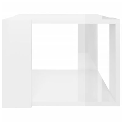 vidaXL Mesa de centro 40x40x30 cm madeira processada branco brilhante