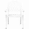 vidaXL Cadeira de Jardim 2 pcs Branco 56 x 55 x 92.5cm Alum&iacute;nio
