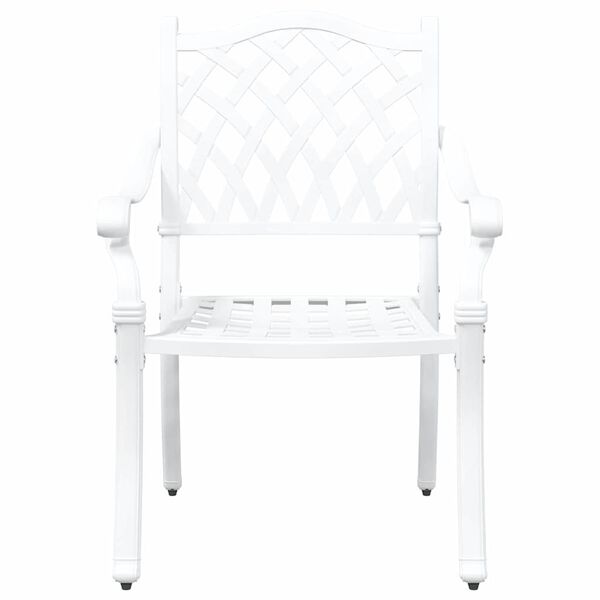 vidaXL Cadeira de Jardim 2 pcs Branco 56 x 55 x 92.5cm Alum&iacute;nio