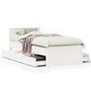 vidaXL Cama sem colch&atilde;o com cabeceira 90x200 cm pinho maci&ccedil;o branco
