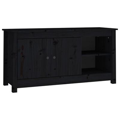 vidaXL Móvel de TV 103x36,5x52 cm madeira de pinho maciça preto