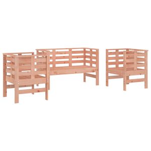 vidaXL 3 pcs conjunto lounge de jardim madeira de douglas maci&ccedil;a