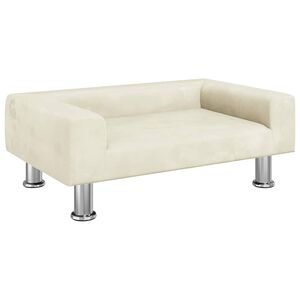 vidaXL Cama para c&atilde;es 70x45x26,5 cm veludo cor creme