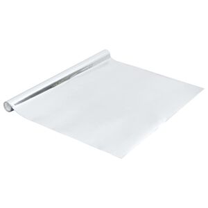 vidaXL Autocolante para m&oacute;veis 500x90 cm PVC prateado brilhante