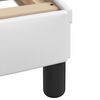 vidaXL Estrutura de cama sem colch&atilde;o Hvar couro artificial 90x190cm branco