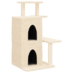vidaXL &Aacute;rvore p/ gatos c/ postes arranhadores sisal 97 cm cor creme