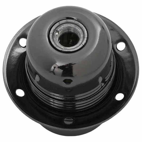 vidaXL Casquilhos de l&acirc;mpadas 2 pcs Preto brilhante E27