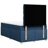 vidaXL Cama boxspring com colch&atilde;o 120x190 cm tecido azul