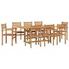 vidaXL Conjunto de Jantar para Jardim 9 unid. Castanho