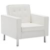 vidaXL Poltrona branca 75x70x75 cm couro sint&eacute;tico