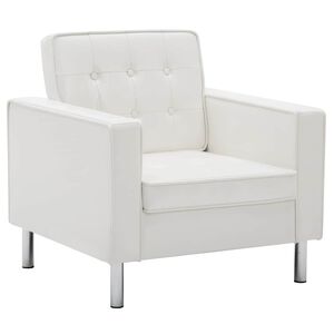 vidaXL Poltrona branca 75x70x75 cm couro sint&eacute;tico