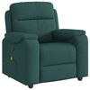 vidaXL Poltrona de massagens reclin&aacute;vel tecido verde-escuro