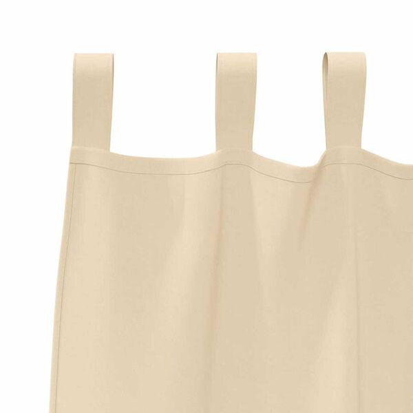 vidaXL Cortinas Blackout com Argolas 2 pcs Creme 225 x 140 cm