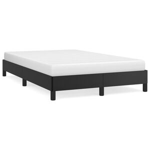 vidaXL Estrutura de cama sem castanho colch&atilde;o 120x190cm couro do falso