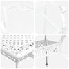 vidaXL Conjunto de Jantar para Jardim 5 pcs Branco Alum&iacute;nio