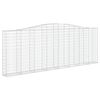 vidaXL Cestos gabi&atilde;o arqueados 25 pcs 400x30x140/160 ferro galvanizado