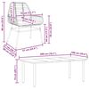 vidaXL Conjunto jantar jardim 9 pe&ccedil;as almofadas vidro vime PE castanho