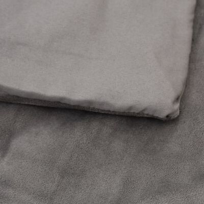 vidaXL Manta pesada c/ cobertura 9 kg 200x200 cm tecido cinzento