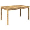 vidaXL Mesa de Jantar de Jardim LAREN Branco Lavado 141 x 80,5 x 75 cm
