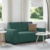 vidaXL Sof&aacute; de 2 lugares 160x78x84 cm veludo verde-escuro