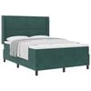vidaXL Cama Box com cabeceira Verde Escuro 160 x 200 cm Veludo