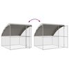 vidaXL Gaiola para galinhas 2 pcs Prateado 400 x 200 x 198,5 cm